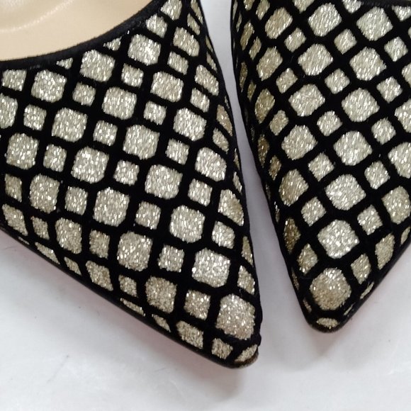 Christian Louboutin silver and black Fabric Pumps size 37 - Picture 7 of 9